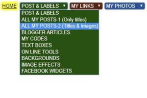 HORIZONTAL MENU WITH STYLES